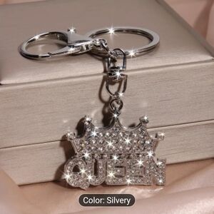 Silver Crown Keychain